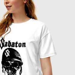 Футболка оверсайз женская Sabaton, цвет: белый — фото 2
