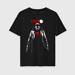 Футболка оверсайз женская Bloodshot, цвет: черный