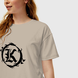 Футболка оверсайз женская Кукрыниксы спина, цвет: миндальный — фото 2