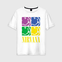 Футболка оверсайз женская NIRVANA, цвет: белый