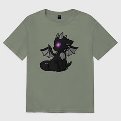 Футболка оверсайз женская Эндар дракон, цвет: авокадо