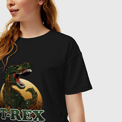 Футболка оверсайз женская T-Rex, цвет: черный — фото 2