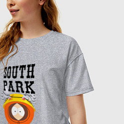 Футболка оверсайз женская South Park Кенни, цвет: меланж — фото 2