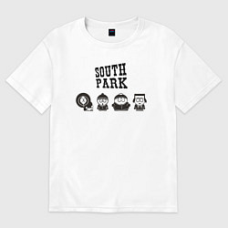 Футболка оверсайз женская South park, цвет: белый