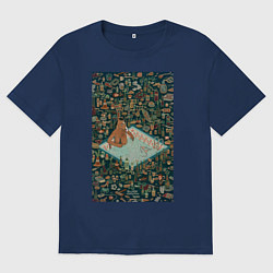 Футболка оверсайз женская BoJack Horseman, цвет: тёмно-синий