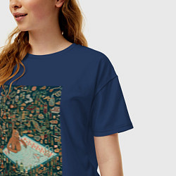 Футболка оверсайз женская BoJack Horseman, цвет: тёмно-синий — фото 2