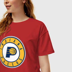 Футболка оверсайз женская Indiana Pacers 1, цвет: красный — фото 2