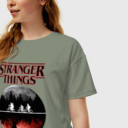 Футболка оверсайз женская Очень странные дела, цвет: авокадо — фото 2