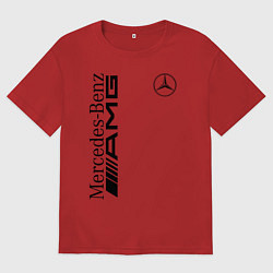 Футболка оверсайз женская MERCEDES-BENZ AMG, цвет: красный