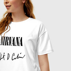 Футболка оверсайз женская NIRVANA АВТОГРАФ КУРТА КОБЕЙНА, цвет: белый — фото 2
