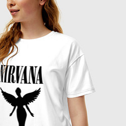 Футболка оверсайз женская NIRVANA, цвет: белый — фото 2