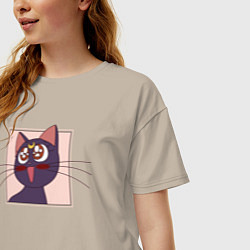 Футболка оверсайз женская Luna, Sailor Moon, цвет: миндальный — фото 2