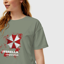 Футболка оверсайз женская Umbrella, цвет: авокадо — фото 2