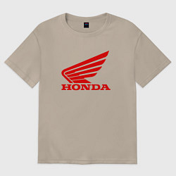 Футболка оверсайз женская HONDA, цвет: миндальный