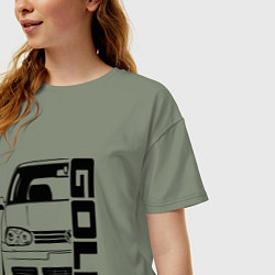 Футболка оверсайз женская Volkswagen Golf Z, цвет: авокадо — фото 2