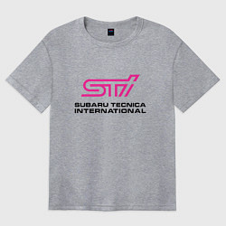 Футболка оверсайз женская SUBARU STI Z, цвет: меланж