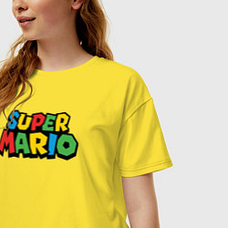 Футболка оверсайз женская Super mario, цвет: желтый — фото 2