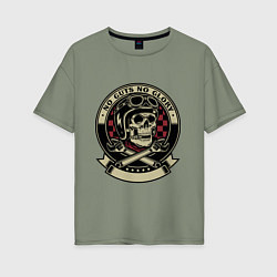 Футболка оверсайз женская No guts no glory, цвет: авокадо