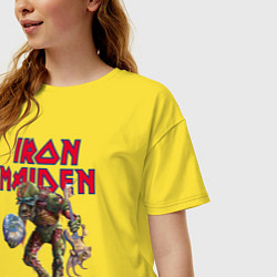 Футболка оверсайз женская Iron Maiden, цвет: желтый — фото 2