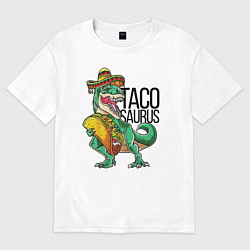 Женская футболка оверсайз Tacosaurus