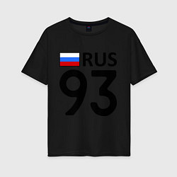 Футболка оверсайз женская RUS 93, цвет: черный