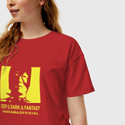 Футболка оверсайз женская VANSAMA OFFICIAL Yellow, цвет: красный — фото 2