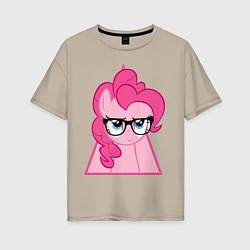 Футболка оверсайз женская Pinky Pie hipster, цвет: миндальный