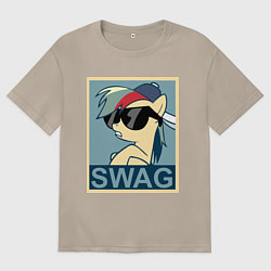 Женская футболка оверсайз Rainbow Dash swag