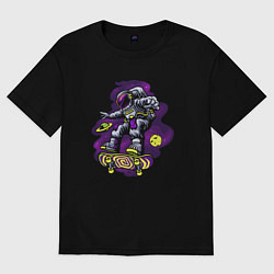 Женская футболка оверсайз Space skateboard