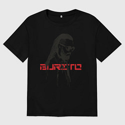 Футболка оверсайз женская Группа Burito, цвет: черный