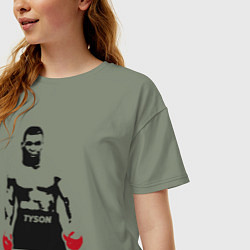 Футболка оверсайз женская Майк Тайсон, цвет: авокадо — фото 2