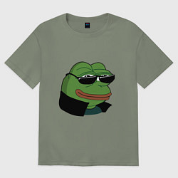 Футболка оверсайз женская Pepe в очках EZ, цвет: авокадо