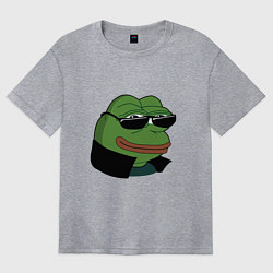 Футболка оверсайз женская Pepe в очках EZ, цвет: меланж