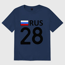 Футболка оверсайз женская RUS 28, цвет: тёмно-синий