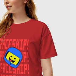 Футболка оверсайз женская Spaceship, цвет: красный — фото 2