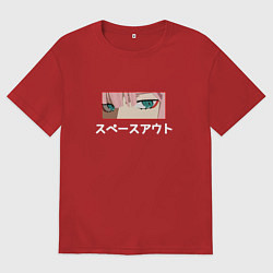 Футболка оверсайз женская Zero two, цвет: красный