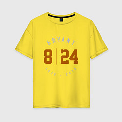 Футболка оверсайз женская Kobe Bryant, цвет: желтый