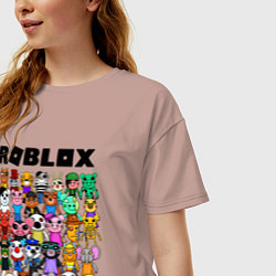 Футболка оверсайз женская ROBLOX PIGGY, цвет: пыльно-розовый — фото 2