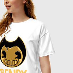 Футболка оверсайз женская Bendy And The Ink Machine, цвет: белый — фото 2