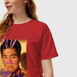 Футболка оверсайз женская Deep Dark, цвет: красный — фото 2