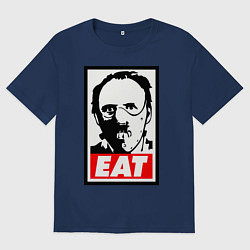 Футболка оверсайз женская Ганнибал Лектор, цвет: тёмно-синий