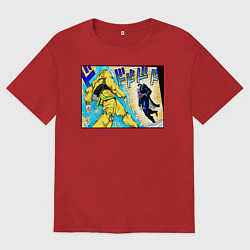 Футболка оверсайз женская Дио идет на забив, цвет: красный