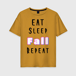 Футболка оверсайз женская Fall Guys, цвет: горчичный