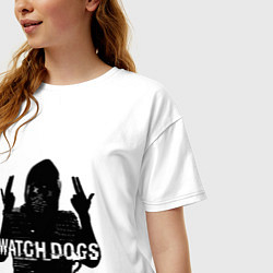 Футболка оверсайз женская Watch dogs 2 Z, цвет: белый — фото 2