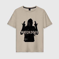 Футболка оверсайз женская Watch dogs 2 Z, цвет: миндальный