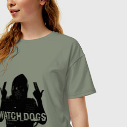 Футболка оверсайз женская Watch dogs 2 Z, цвет: авокадо — фото 2
