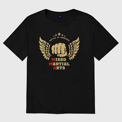 Футболка оверсайз женская MMA, цвет: черный