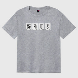 Футболка оверсайз женская GENIUS, цвет: меланж