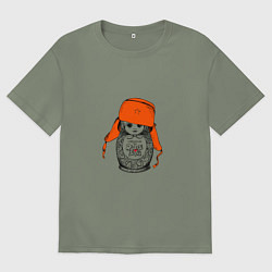 Футболка оверсайз женская Родина Россия, цвет: авокадо