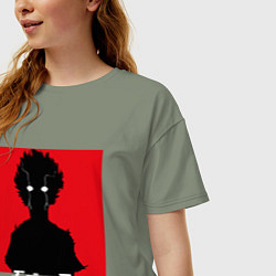 Футболка оверсайз женская Mob psycho 100 Z, цвет: авокадо — фото 2